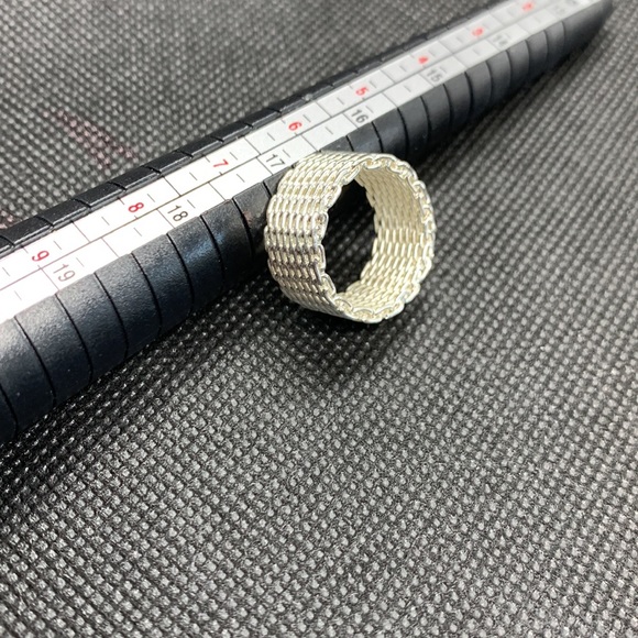 Stamped 925 Fine Sterling Silver Mesh Ring NWT $189 - Picture 7 of 7